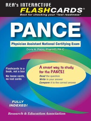 cover image of PANCE (Physician Assistant Nat. Cert Exam) Flashcard Book